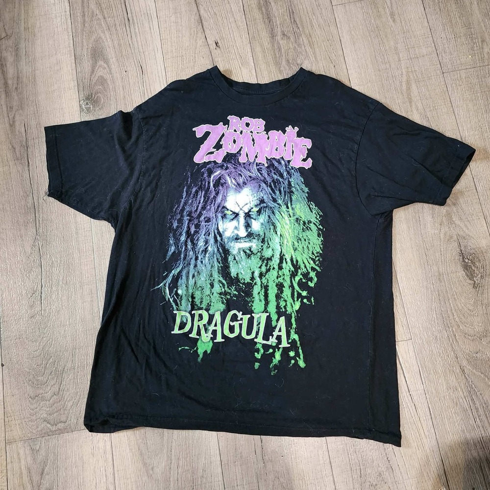 Rob Zombie Dragula Graphic T-Shirt Mens 2XL Black Horror Rock Metal Band Tee